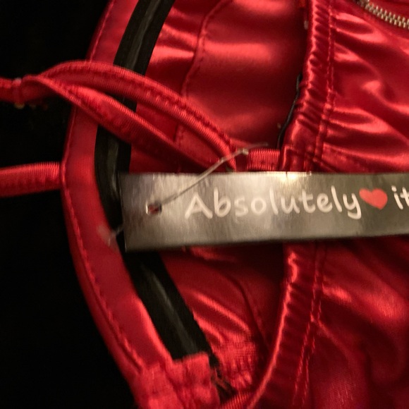 Bodycon Red Ruby Bustier Dress - Picture 8 of 8